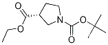 Molecular Structure of 1314419-65-2 (Ethyl (R)-1-Boc-3-pyrrolidinecarboxylate)